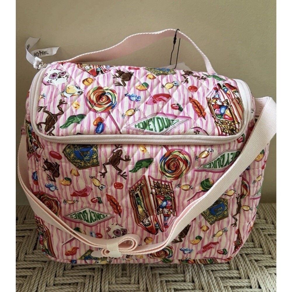 Vera Bradley Harry Potter Honeydukes Lunch Box Crossbody Bag Cooler Pink Candy